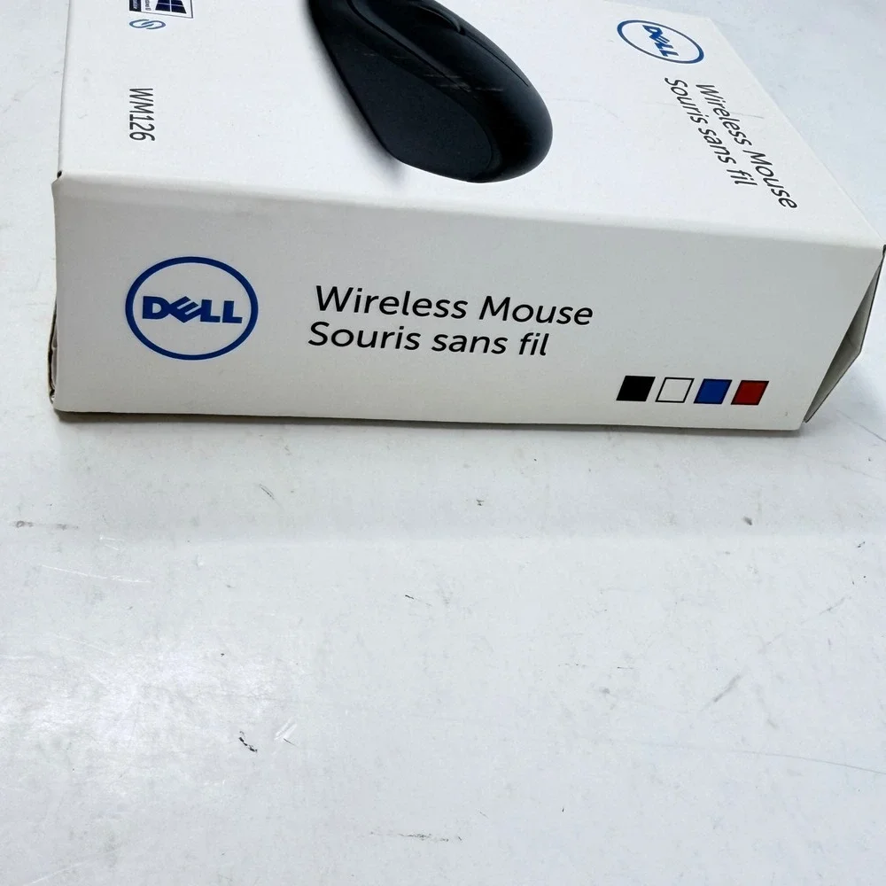 Dell WM126 Wireless Optical Mouse Black 2.4GHz USB Receiver NNP0G Laptop PC CIB